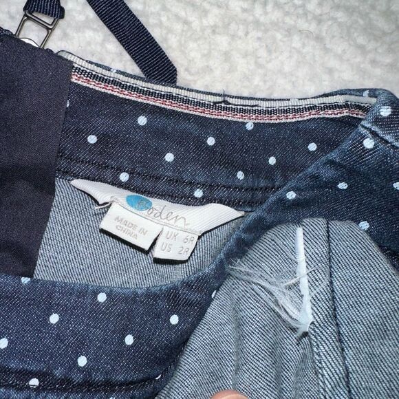 Boden Womens Rhea Denim Polka Dot Sheath Dress Size 2 EUC - Picture 6 of 12